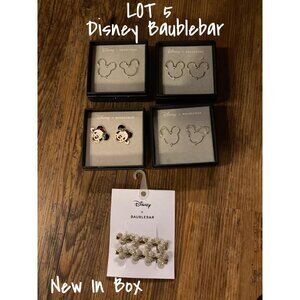 Disney X BaubleBar Mickey Mouse Earring & Hair Clip Set - Lot of 5 New In Box